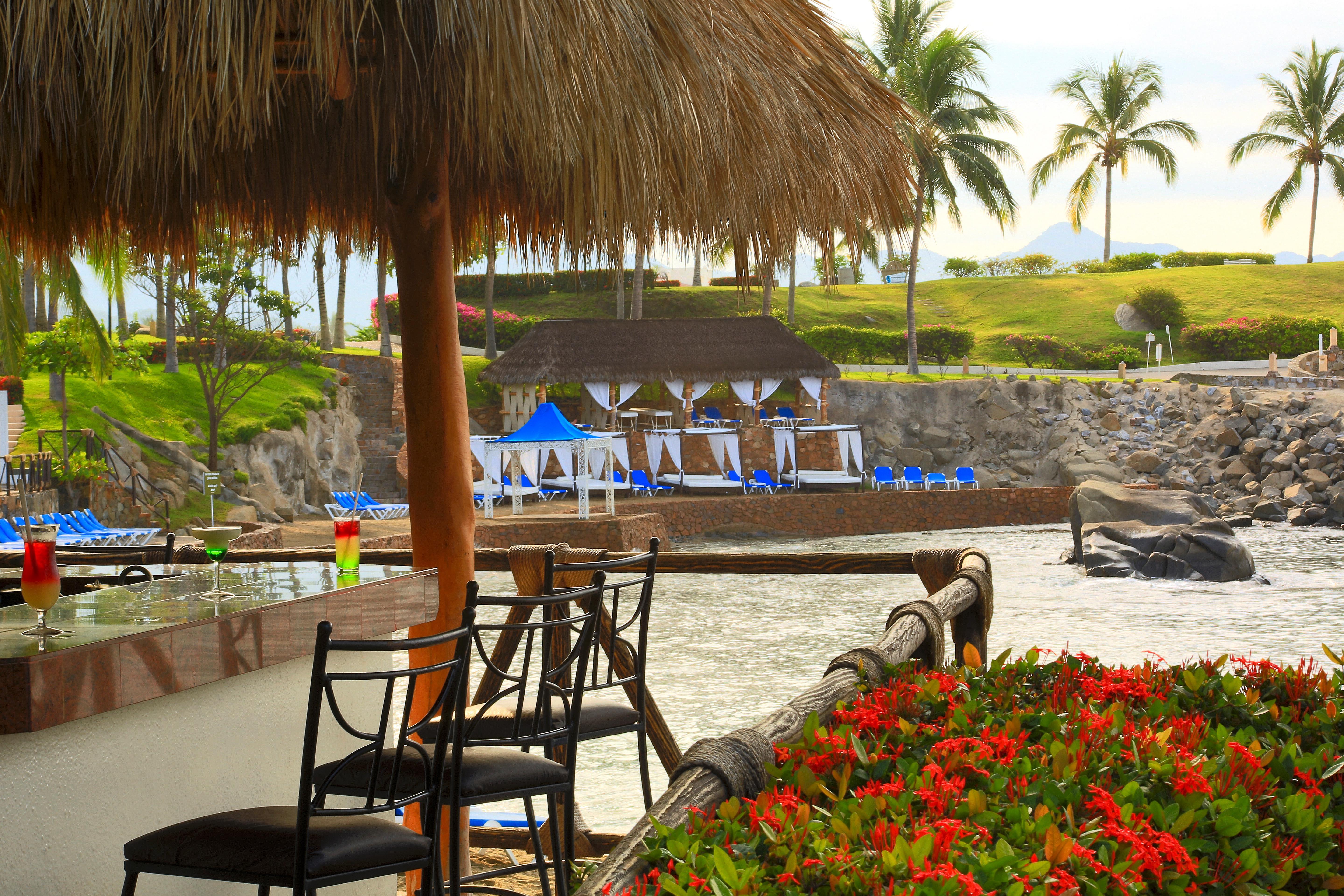 ホテル バルセロ カルミナ オールインクルーシブ マンサニージョ エクステリア 写真 The swim-up bar at the Sheraton Vallarta.